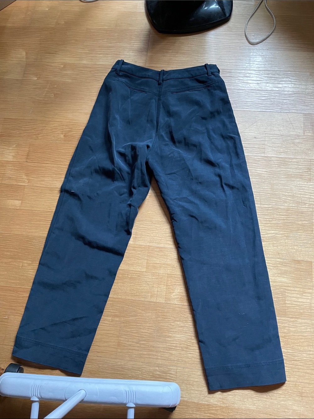 Babaton Navy Dress Pants - Straight Tailored Cut - Picture 4 of 4